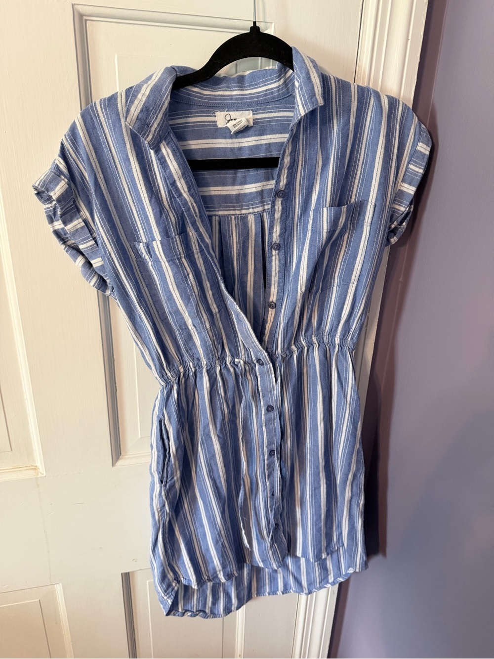 Japna Blue and White Striped Top